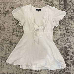 Lulus white skater tie dress